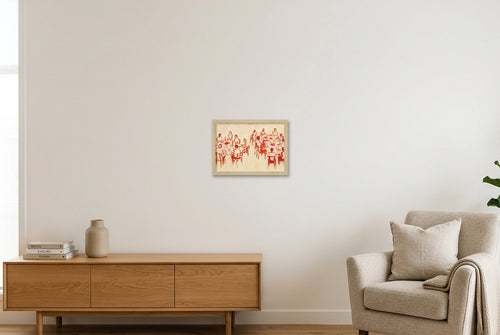 A place at the table — A4 (30×21cm, 12×8") Oak Frame
