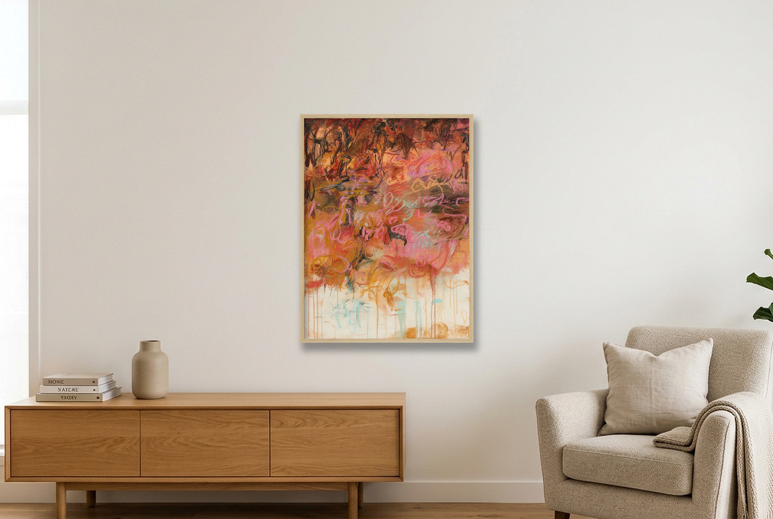 Where summer stayed — 60×80cm, 24×31" Oak Frame